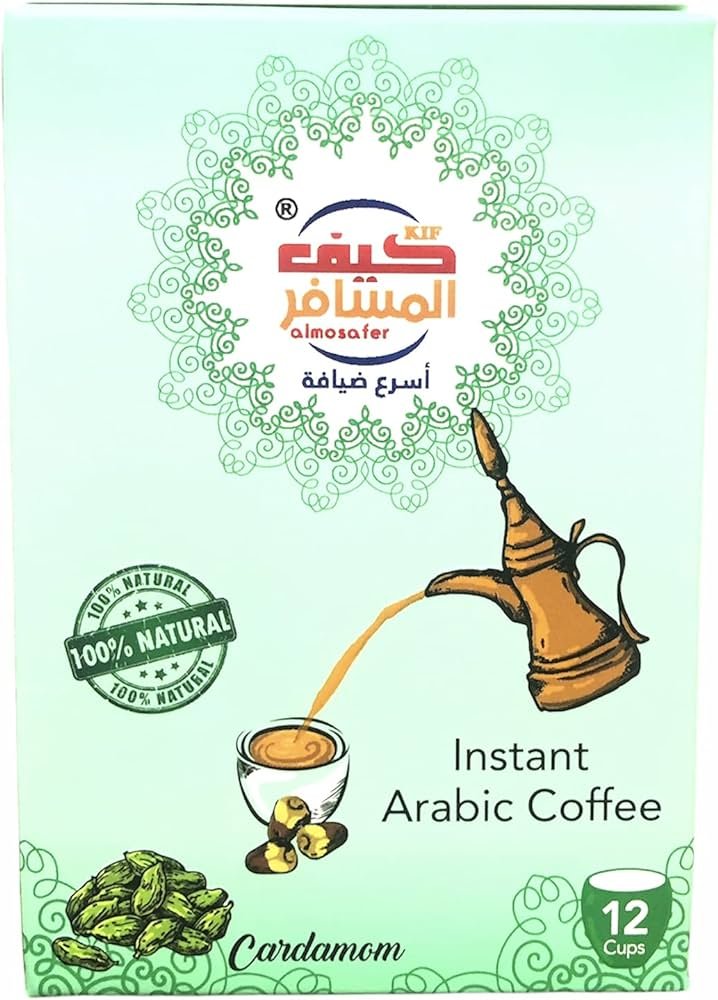 KIF ALMOSAFER INSTANT ARABIC COFFEE MIX CARDAMOM 12CUP-img