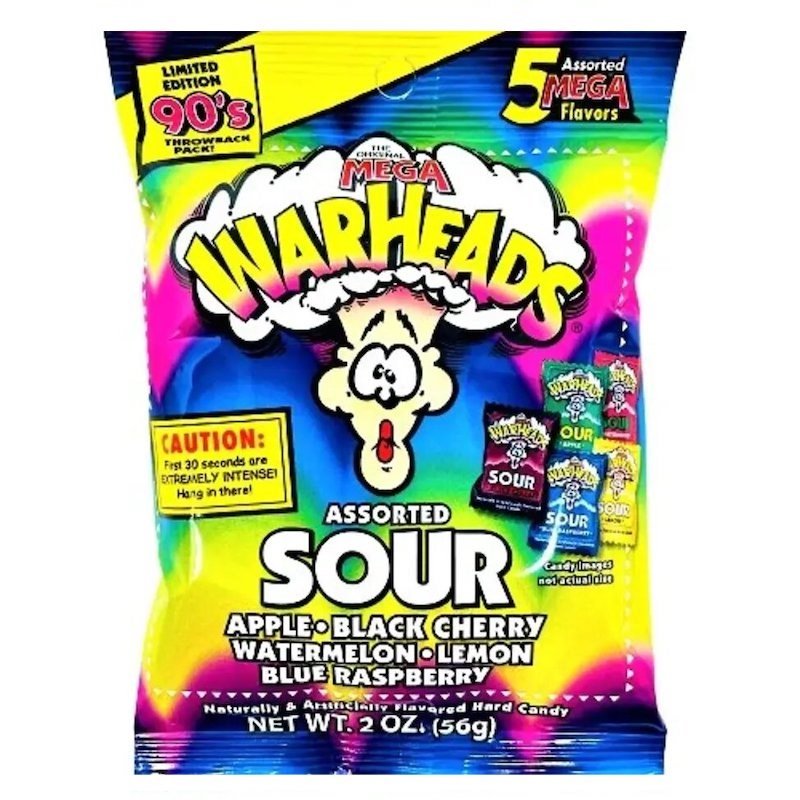 WARHEADS ASSORTED SOUR CANDY 92G-img
