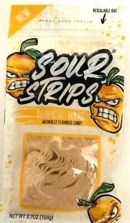 Sour Strips Candy Belts Tropical Mango  104g-img