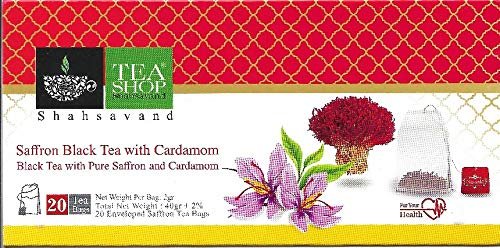SHAHSAVAND SAFFRON BLACK TEA WITH CARDAMOM 20,TEA BAGS-img