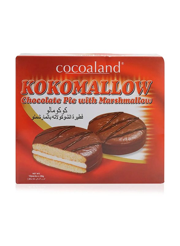 COCOALAND KOKOMALLOW CHOCOLATE PIE WITH MARSHMALLOW 12PCS(2)packsX28,G=672,G-img