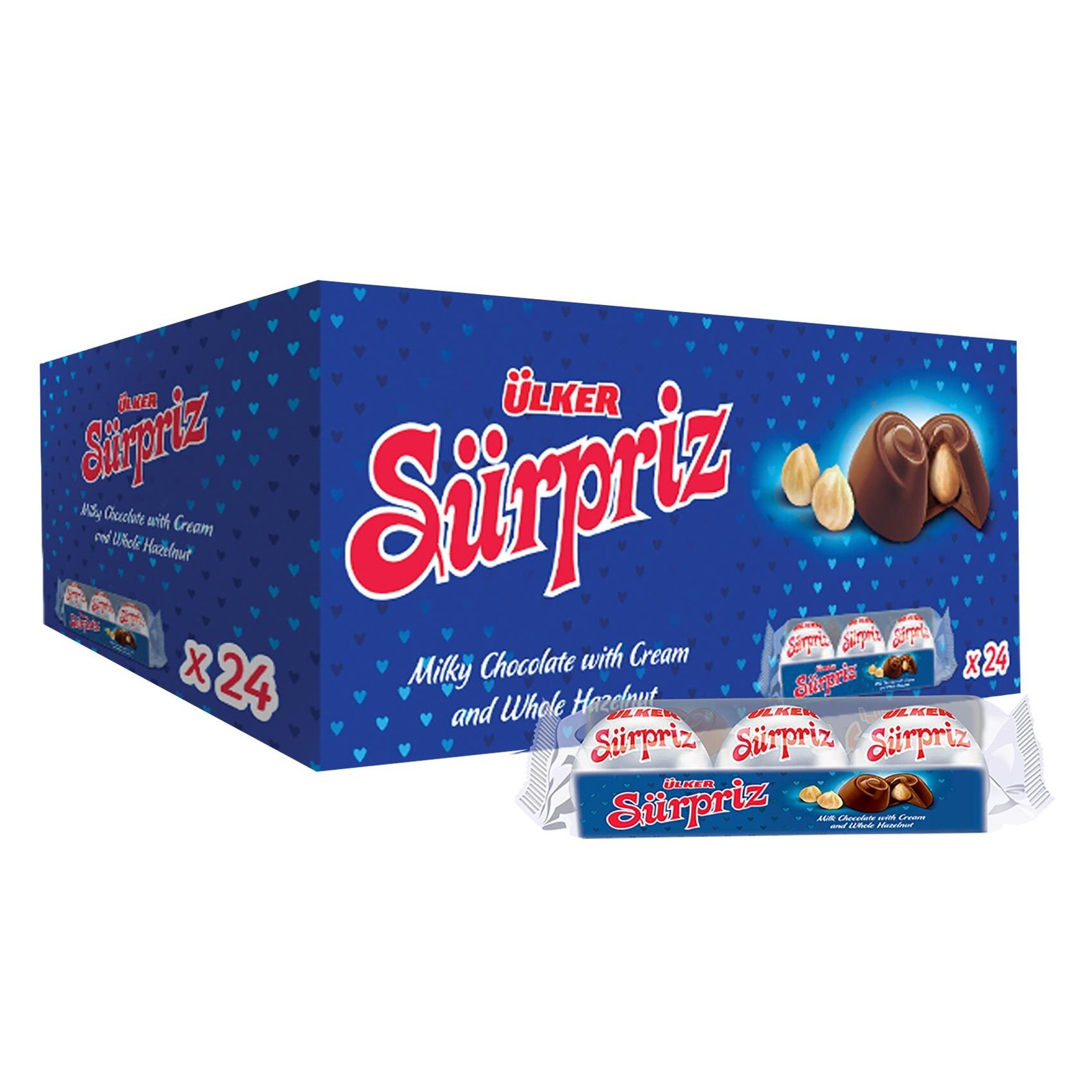 ulker surpriz milky chocolate with cream and whole hazelnut 24pcs-img
