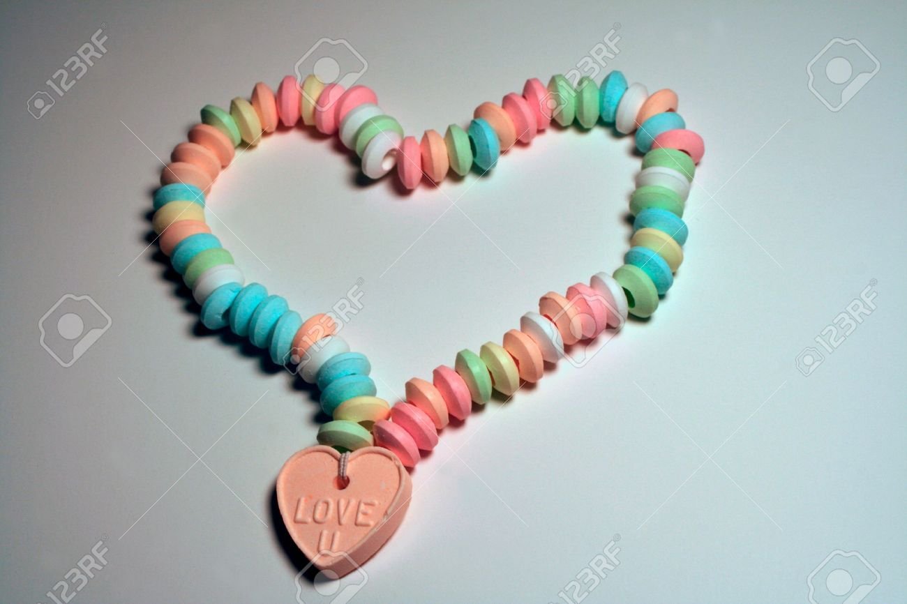 i love you heart necklace candy 13g*48pcs-img