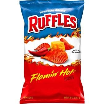 Ruffles Potato Chips Flamin' Hot, Cheddar Potato flavor 184 g-img
