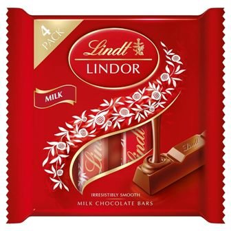 Lindt Lindor Milk Chocolate Bars, 4 x 25g-img