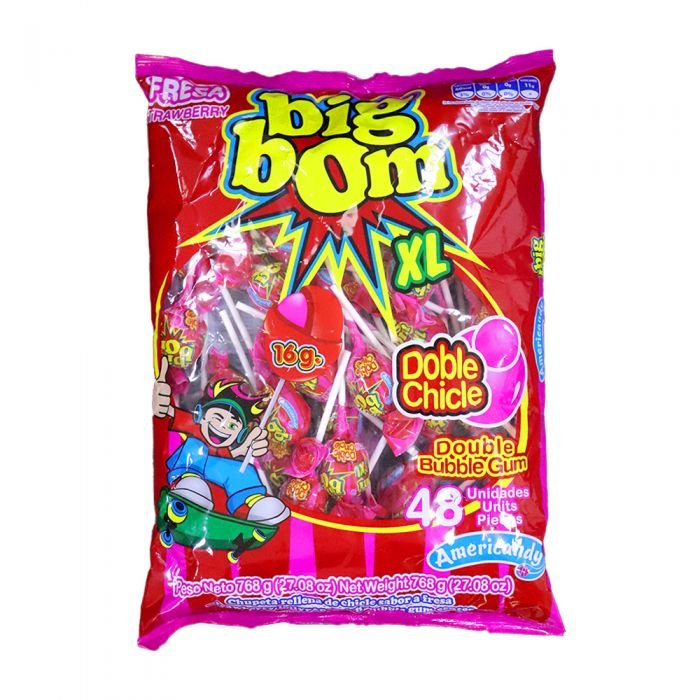 BIG BOM FRESA STRAWBERRY DOBLE BUBBLE GUM 768G-img
