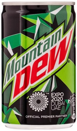 Mountain Dew Carbonated Soft Drink, Mini Cans, 10 X 155 ML-img