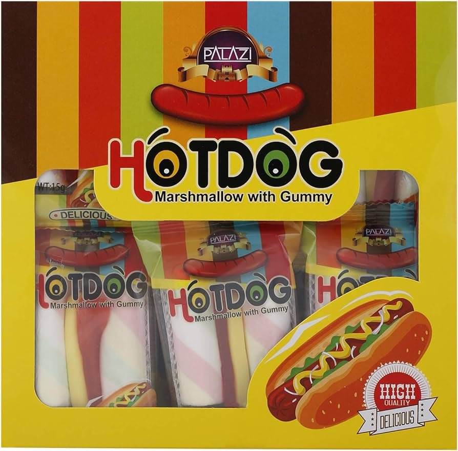 PALAZI HOTDOG MARSHMALLOW WITH GUMMY 15G*24BAGS-img