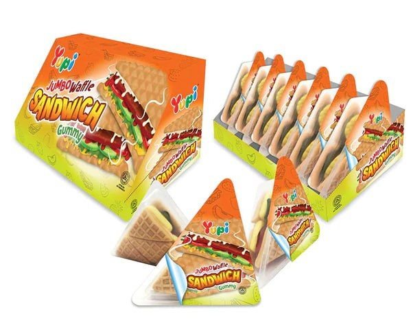 YUPI JUMBO WAFFLE SANDWICH GUMMY 6*88G-img