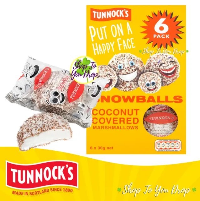 TUNNOCKS SNOWBALLS COCONUT COVERED MARSHMALLOWS 6*24G-img