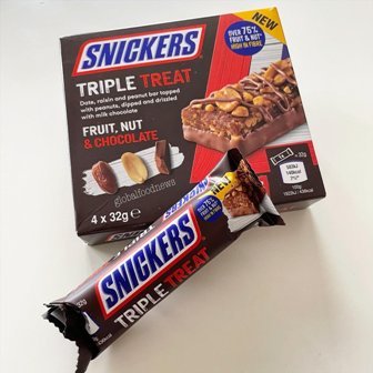 Snickers Triple Treat Fruit Nut & Chocolate Bar 4X32g-img
