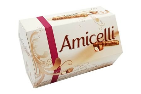 Amicelli Milk Chocolate Wafer Rolls With Hazelnut 150G-img