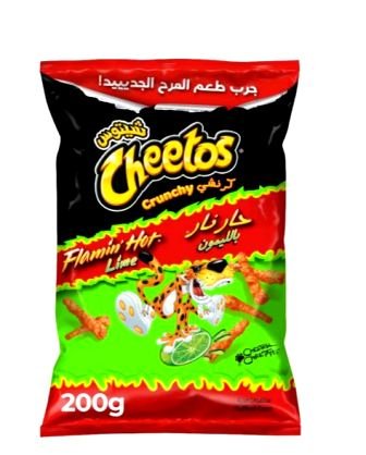 Cheetos Crunchy Flamin Hot Lime Puffed Corn 200g-img
